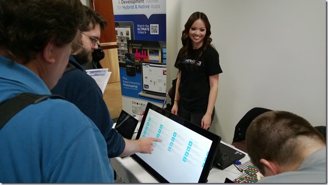 The Planar Helium in action at the Infragsitics booth at Boise Code Camp