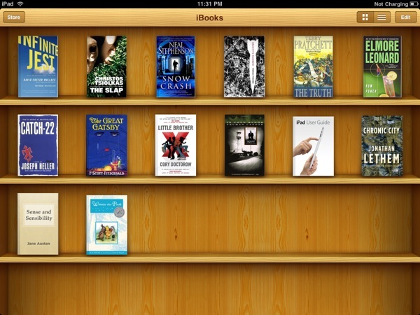 Ibooks shelf