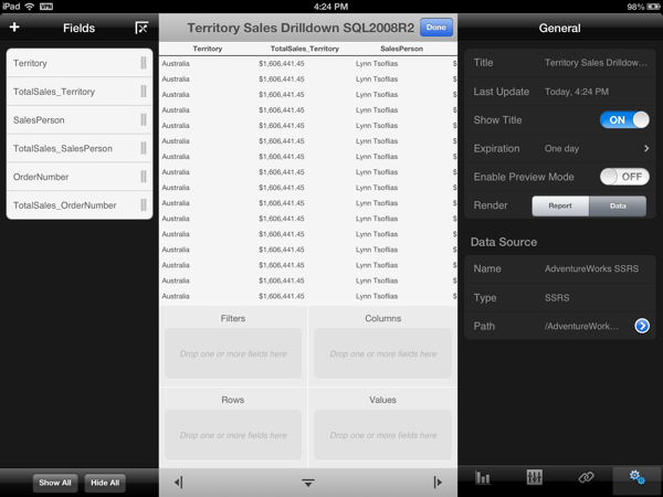 Ssrs switchdata