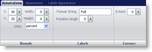 Annotations tab from the gauge designer.