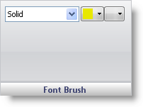 The font brush pane in the gauge designer.