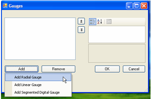 Gauges collection editor.