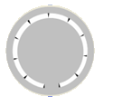 Radial gauge on a form with tickmarks set.