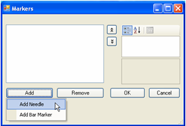 Radial gauge's Marker collection editor.