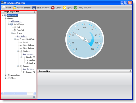 Screen shot of gauge designer