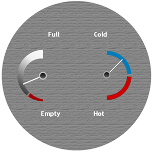 Texture brush applied to radial gauge.