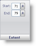 The tickmark extent pane in the gauge designer.