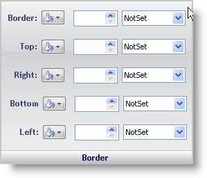 The Border panel