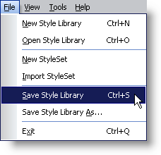 The File menu