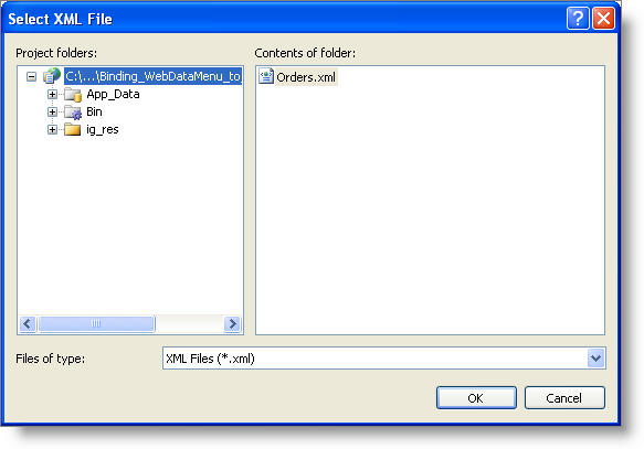 images\WebDataMenu Binding WebDataMenu to an Xml Data Source 02.png