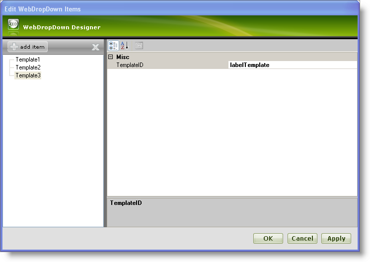 WebDropDown Assigning templates to individual items using the templates collection 01.png