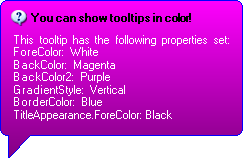 ultratooltipmanager's balloontip with styling applied
