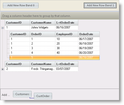 adding new rows to ultragrid