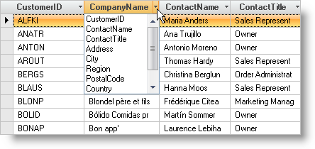 move and swap columns in ultragrid