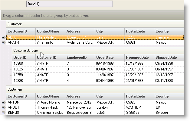 determining which band the user clicked on in ultragrid