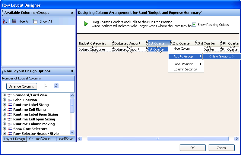 WinGrid Grouping Columns in Row Layout UltraWinGrid Designer 03.png