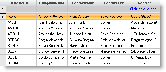 set template addrows to fixed in ultragrid