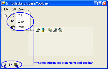 example of ultratoolbarsmanager button tool