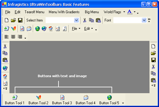 example of ultratoolbarsmanager button tool