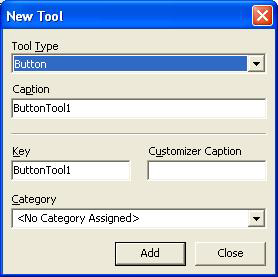 ultratoolbarsmanager new tool dialog