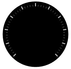 WinGauge's radial gauge with tickmarks added to a scale.