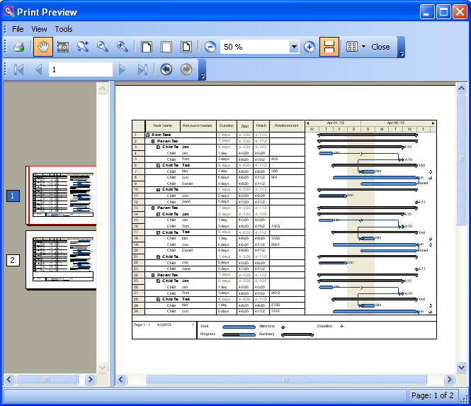 Print Preview with WinGanttViewPrintDocument 1.png