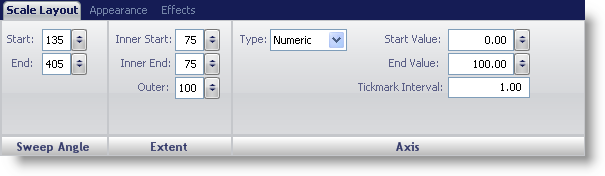 Wingauge's scale layout tab.