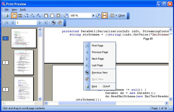 ultraprintpreviewdialog control