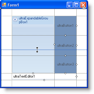 ultragridbaglayoutpanel's resizing virtual rows and columns