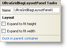 smart tag for ultragridbaglayoutpanel