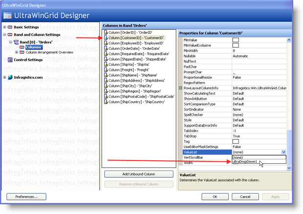 using ultradropdown inside ultragrid