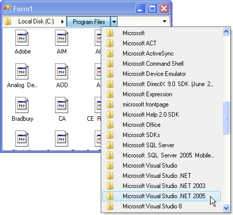 browsing the file system with ultranavigationbar