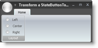 transform a statebutton tool into a radio button