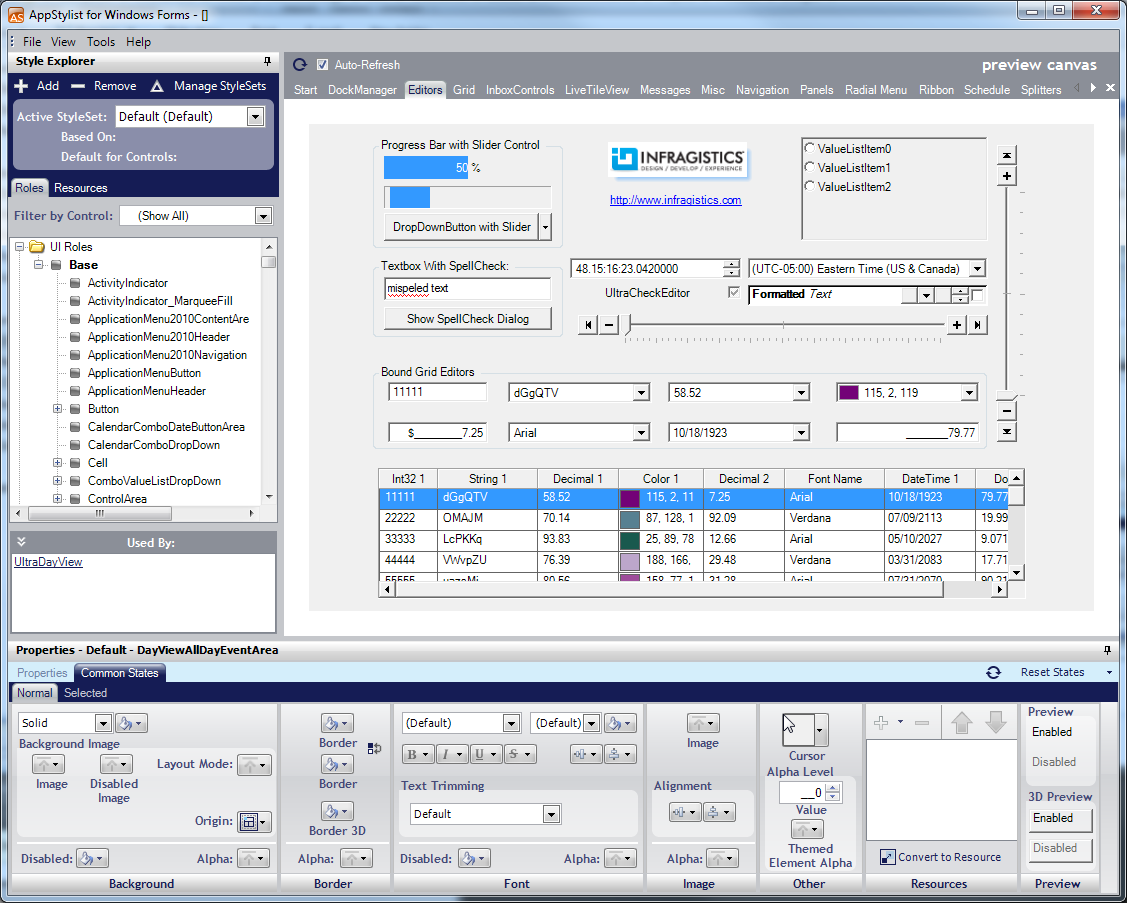 application styling framework