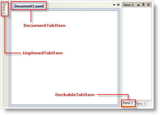 xamdockmanager panetabitem styling points