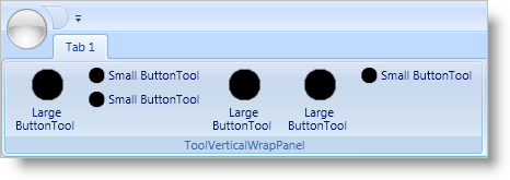 example of xamribbon's group layout panel toolverticalwrappanel