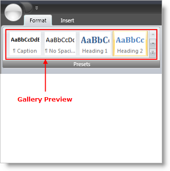 example of xamribbon's gallery preview