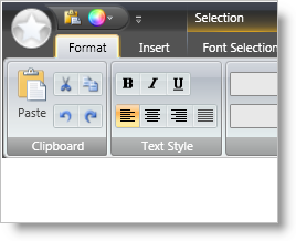 example of Quick access toolbar above xamribbon